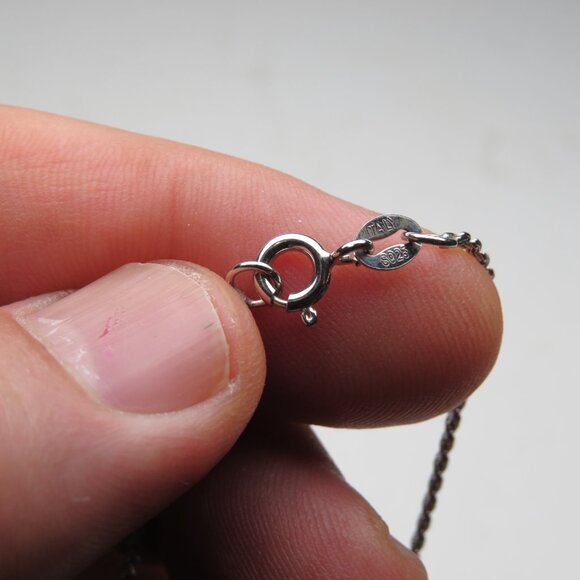 14k white *925 Sterling Silver Rope Chain Necklace - Picture 3 of 3